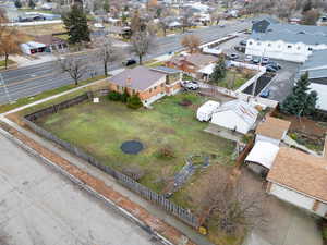 Aerial view of residential area