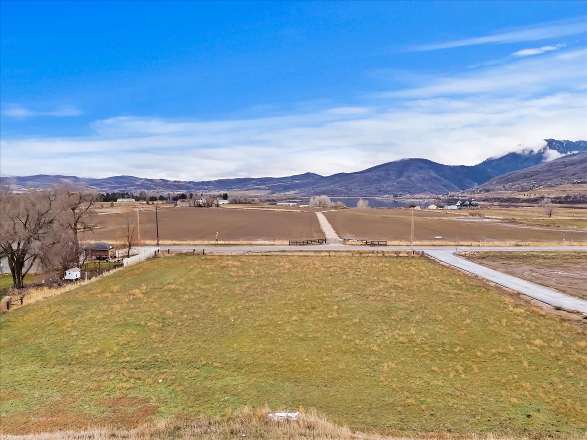 Mountain view with rural landscape