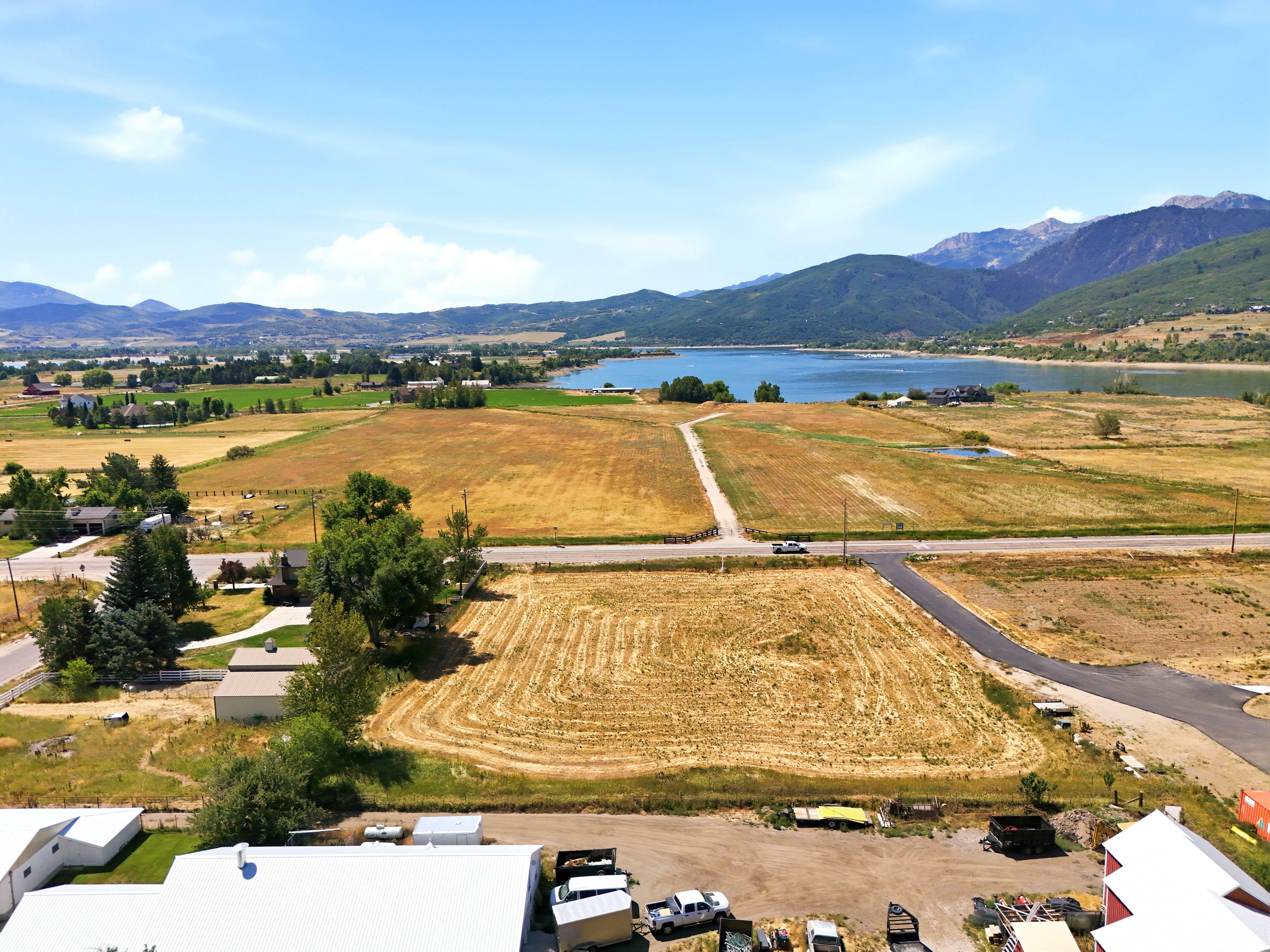 Expansive parcel featuring a mix of cultivated fields and undeveloped land