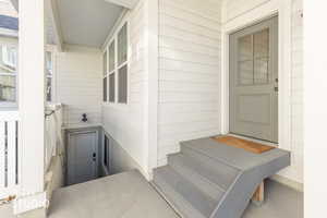 View of exterior entry