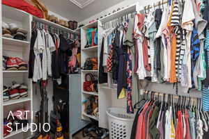 View of spacious closet