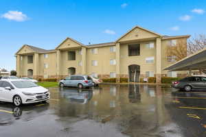 View of uncovered parking lot