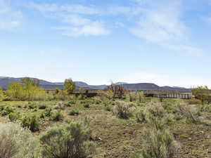 View of mountain background with rural landscape