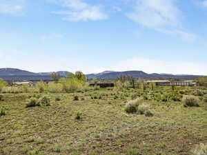 Mountain view with rural landscape
