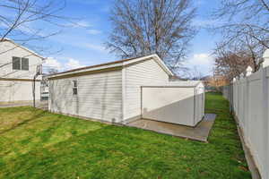 Detached garage and shed