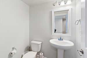 Half bath with toilet