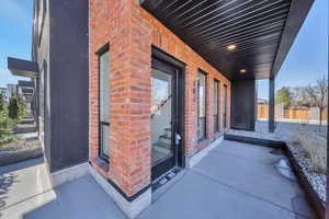 View of covered porch