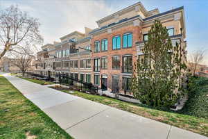 View of building exterior featuring a residential view