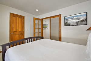 Bedroom with recessed lighting