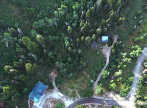 Aerial view of property and surrounding area