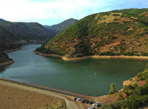 Water view with a mountain backdrop