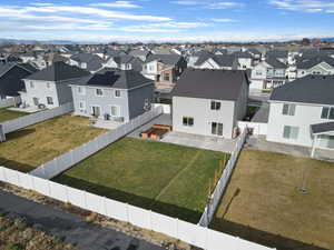 Aerial view of residential area