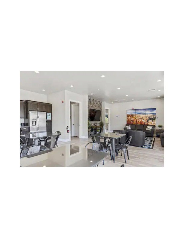Dining area featuring recessed lighting and light wood-style floors