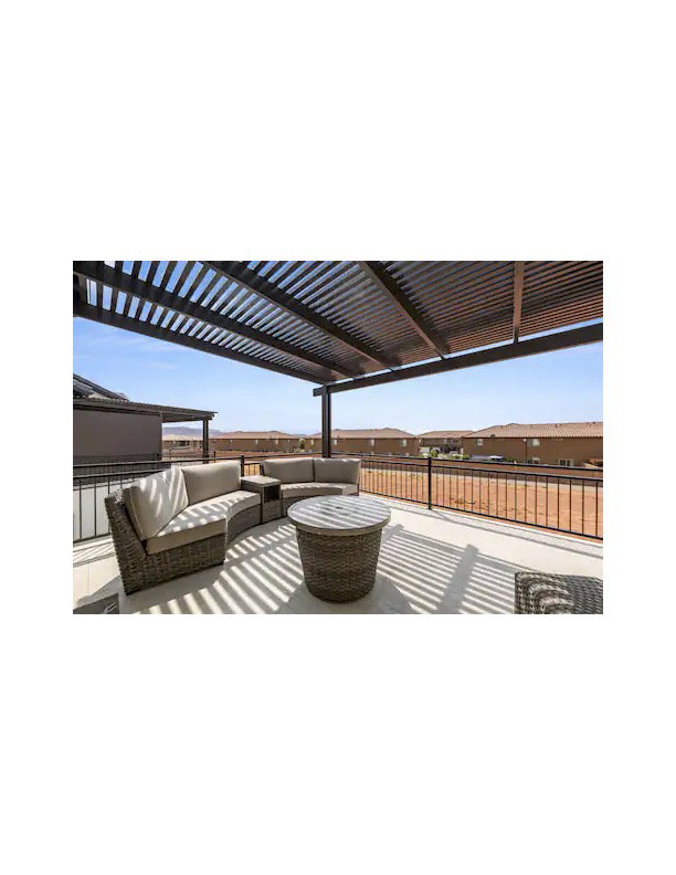 View of patio / terrace with an outdoor hangout area and a pergola