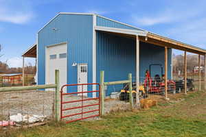 View of pole building