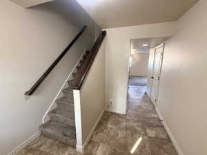 Staircase with baseboards