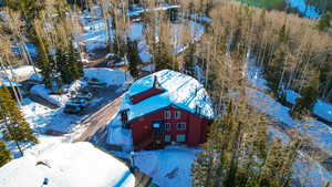 View of snowy aerial view