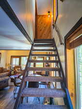 Stairs featuring healthy amount of natural light