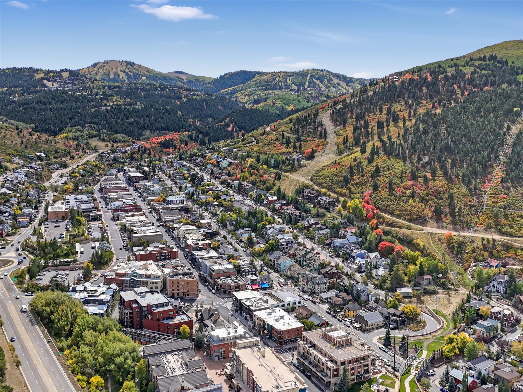 Aerial view of mountains