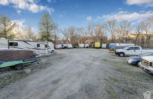 View of uncovered parking lot
