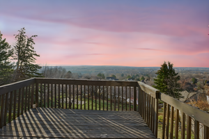 View of deck at dusk