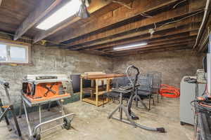 View of unfinished below grade area