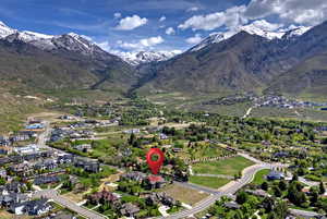 Mountain view featuring nearby suburban area