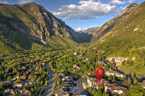 Mountain view featuring nearby suburban area