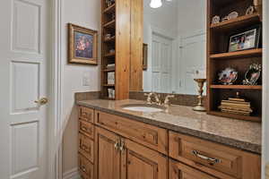 Bathroom featuring vanity