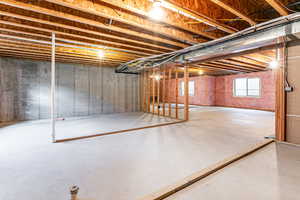 View of below grade area