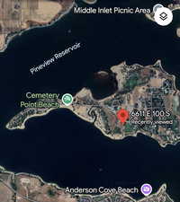 Aerial map of property and surrounding area