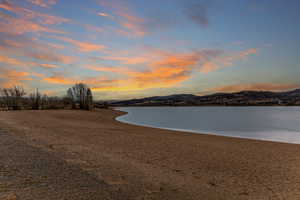 Water view with a mountain backdrop