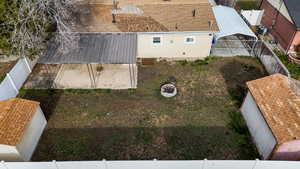 View from above of property