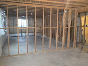 Basement with a water softener system