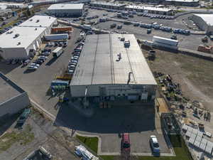 Bird's eye view of an industrial area