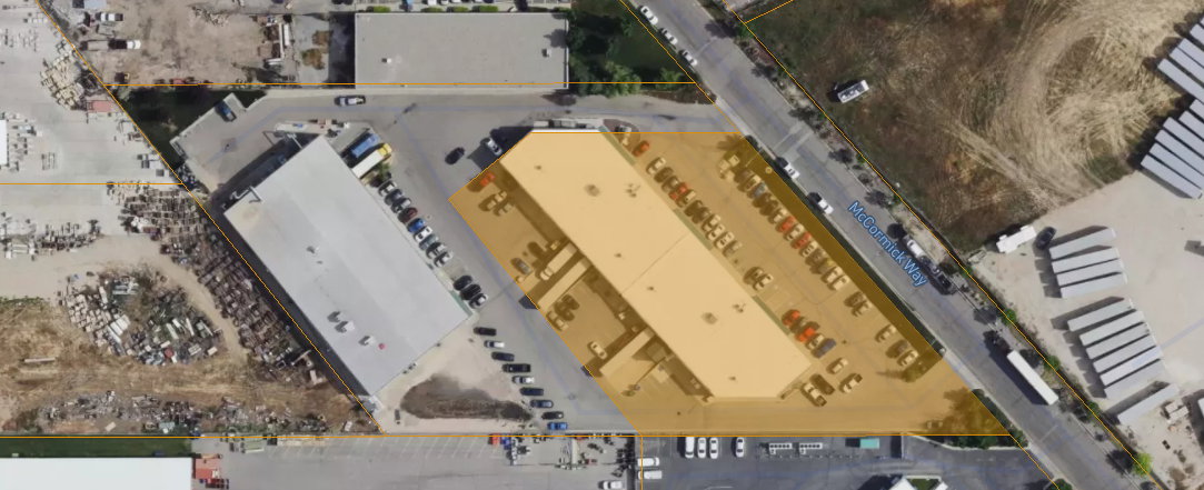 Map of property location with property parcel outlined