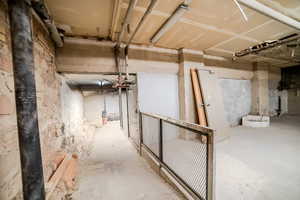 View of unfinished below grade area