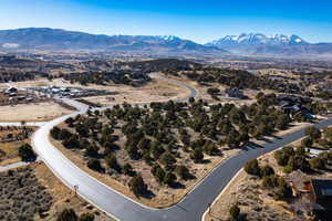 Aerial view of a mountainous background