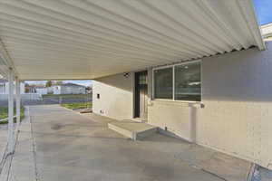 View of covered porch