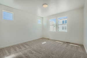 Empty room with healthy amount of natural light and carpet flooring