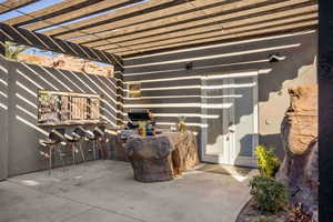 Exterior space featuring concrete flooring