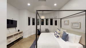 Bedroom featuring recessed lighting
