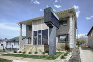 View of front facade with brick siding