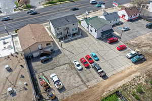 Aerial view of residential area