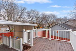 View of wooden terrace