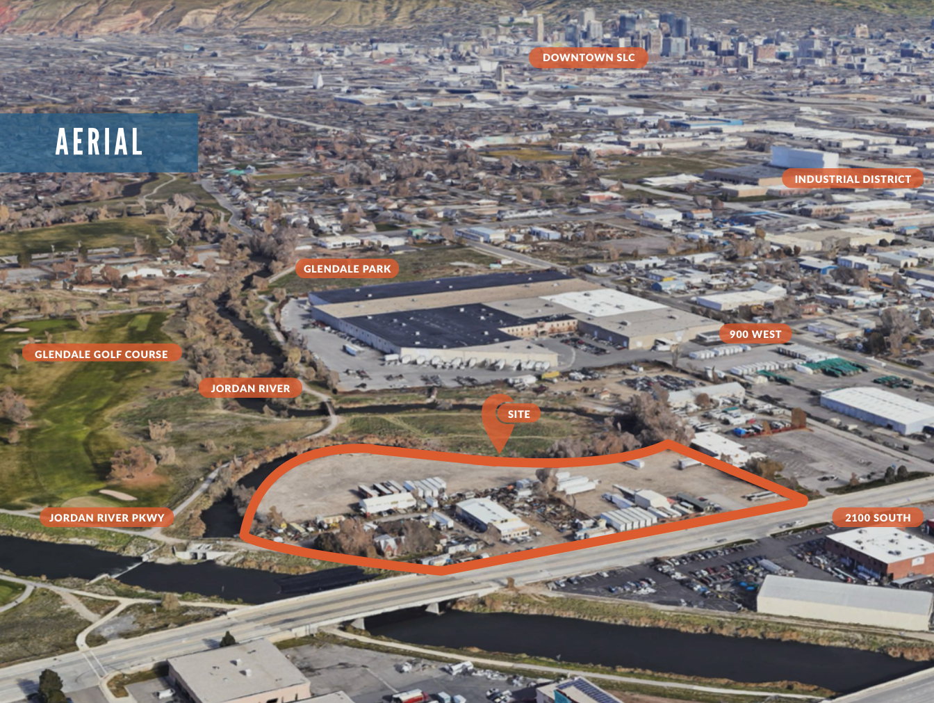 Aerial Site Plan. Illustrating the property's boundaries and surrounding geographical features