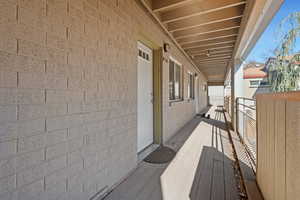 View of wooden terrace