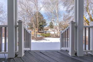 View of wooden terrace