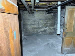 View of unfinished below grade area