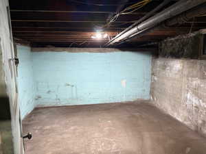 View of unfinished below grade area